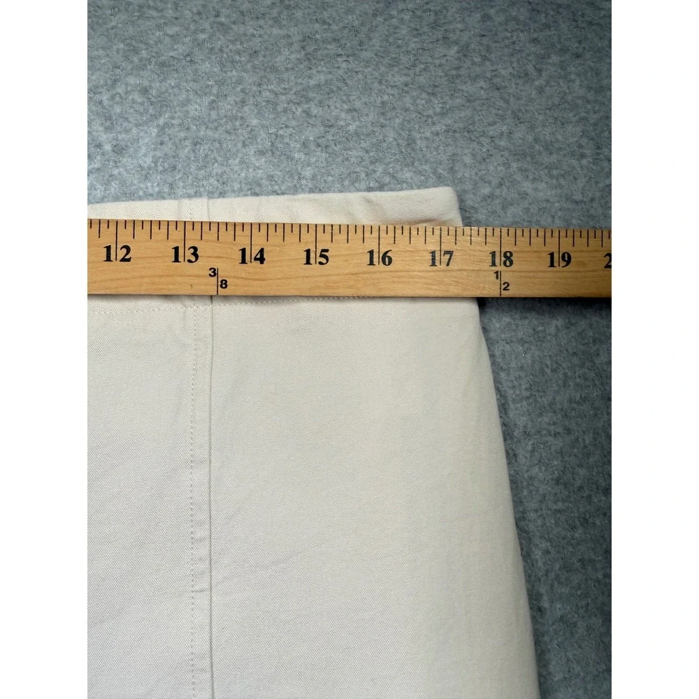 Talbots Heritage Shorts‎ Women 14 Beige Bermuda Stretch Seam Detail Side Zip